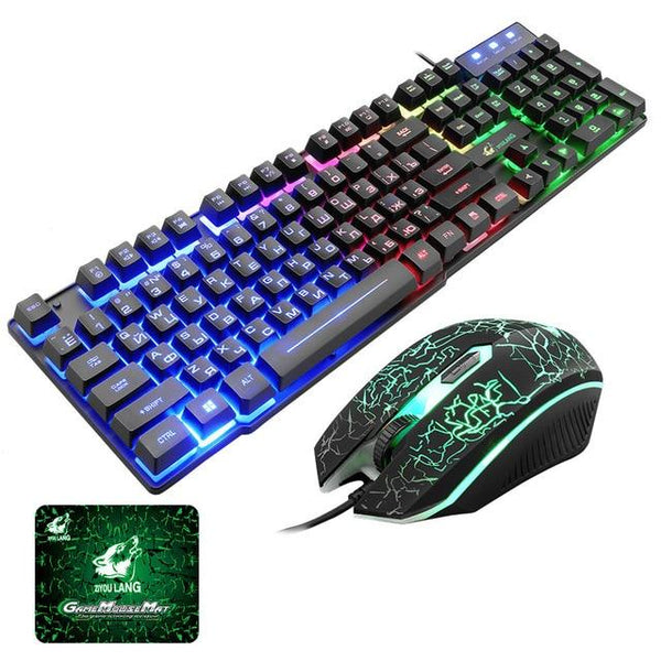 Rainbow Backlight Usb keyboard+mouse Set